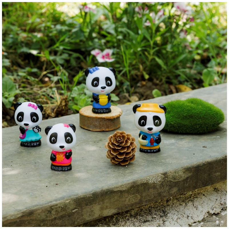 4 personnages KLOROFIL de la famille « Panda »