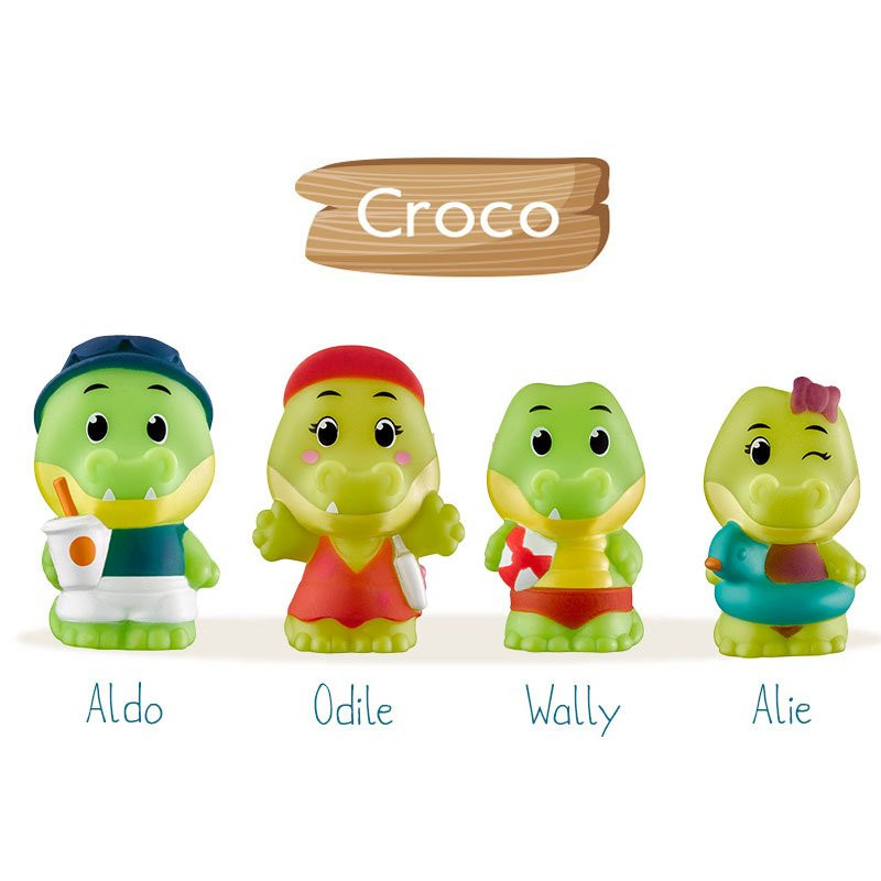 4 personnages magiques famille CROCODILE Klorofil - LES KLOROFIL