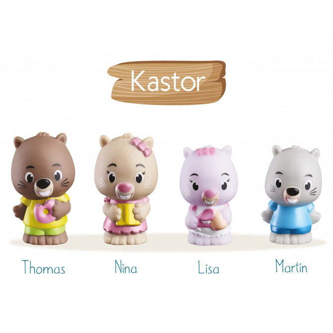 4 personnages KLOROFIL de la famille « Kastor »