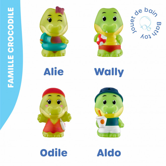 4 personnages magiques famille CROCODILE Klorofil