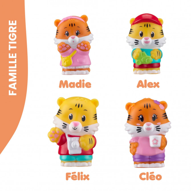 4 personnages famille TIGRE Klorofil